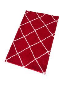 Jassrug Royal Kaymaz Taban Banyo Halısı 50x80 Diamond Kırmızı - 1