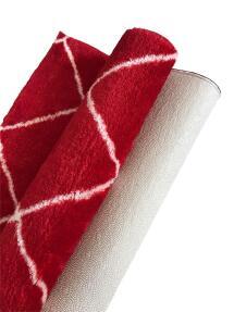 Jassrug Royal Kaymaz Taban Banyo Halısı 50x80 Diamond Kırmızı - 2