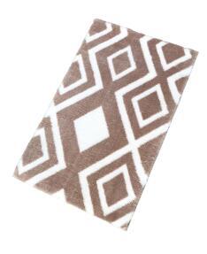 Jassrug Royal Kaymaz Taban Banyo Halısı 50x80 Karo Sütlü Kahve - 1
