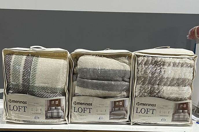 Merinos Loft 2 Parça Battaniye Seti Anna Bej - 3
