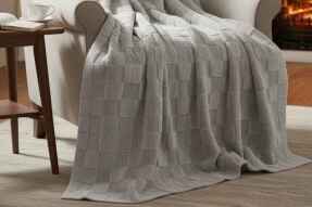 Merinos Fiona Stonecube Soft Battaniye 200X220 Gri - 2