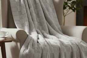 Merinos Fiona Stonecube Soft Battaniye 200X220 Gri - 3
