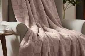 Merinos Fiona Stonecube Soft Battaniye 200X220 Pudra - 3