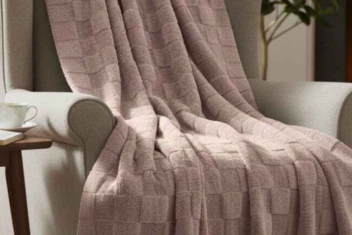 Merinos Fiona Stonecube Soft Battaniye 200X220 Pudra - 3