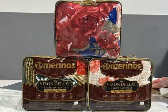 Merinos Kadife Battaniye 220X240 Gülfem Petrol-Kırmızı - 3
