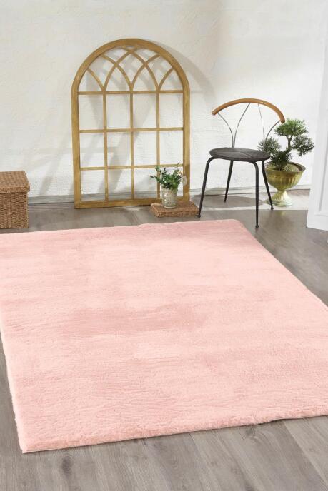 Jassrug Tavşan Tüyü Kürk Halı 160X220 Pudra - 2