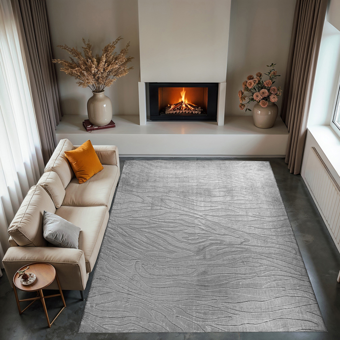 Dinarsu Alaçatı Püsküllü Parça Halı 150X230 Hex Gri - 2