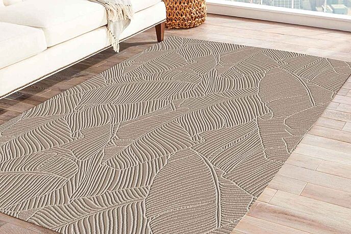 Jassrug Rölyef Halı 120X180 Garden Bej - 1