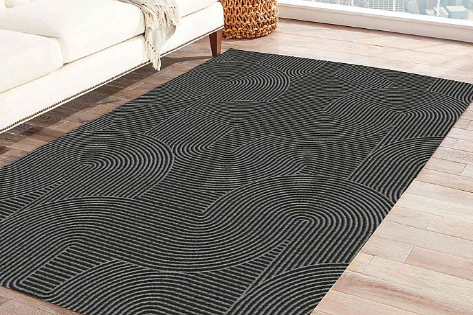 Jassrug Rölyef Halı 80X150 Joy Antrasit - 1
