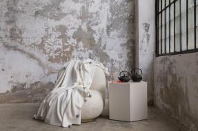 Dolce Bonita Home Tek Kişilik Ponponlu Pike Battaniye 150x200 Krem - 2