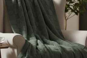 Merinos Fiona Stoncube Soft Battaniye 150X220 Haki - 3