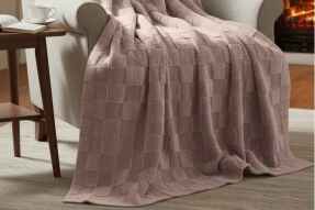 Merinos Fiona Stonecube Soft Battaniye 150X220 Pudra - 2