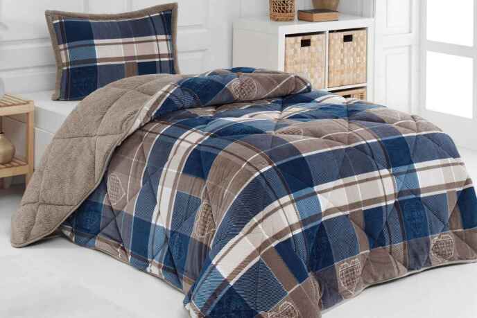 MERİNOS COMFORTER YORGAN SET 160X240 RİDA İNDİGO - 2