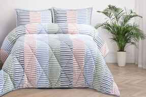Merinos Comforter Yorgan Seti 220X240 Loni Mavi - Merinos