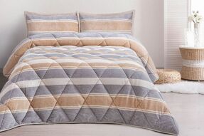 Merinos Comforter Yorgan Seti 220X240 Molly Gri - Merinos