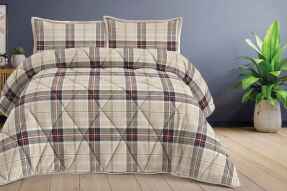 Merinos Comforter Yorgan Seti 220X240 Niko Bej - Merinos
