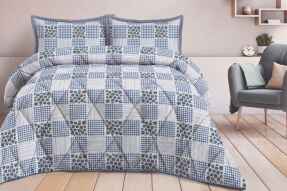 Merinos Comforter Yorgan Seti 220X240 Parla Mavi - Merinos