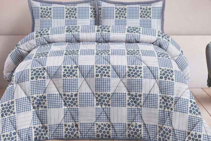 Merinos Comforter Yorgan Seti 220X240 Parla Mavi - 2