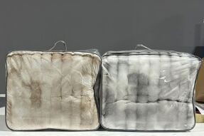 Merinos Diamond 3 Parça Bubble Kürk Comforter Set Duman Gri - 4