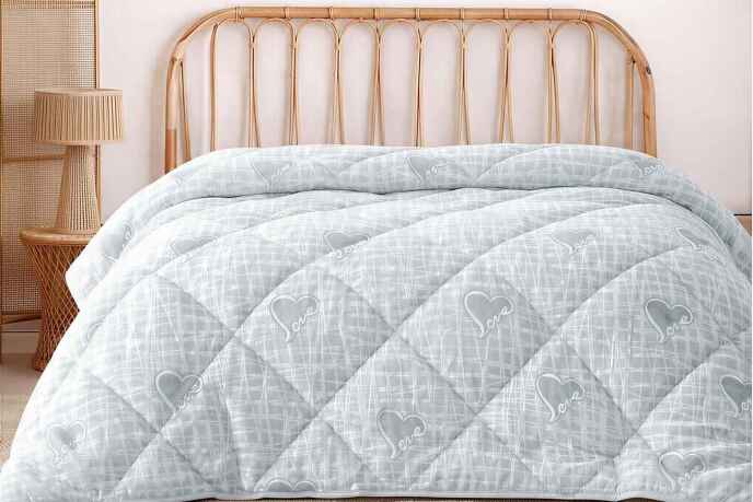 Merinos Fashion Yorgan 195X215 Ever Buz Mavi - 1