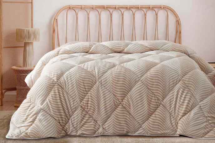 Merinos Fashion Yorgan 195X215 Side Bej - 1