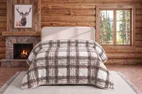 Merinos Loft Yorgan 195X215 Volante Kahve - Merinos
