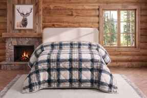 Merinos Loft Yorgan 195X215 Volante Mavi - Merinos